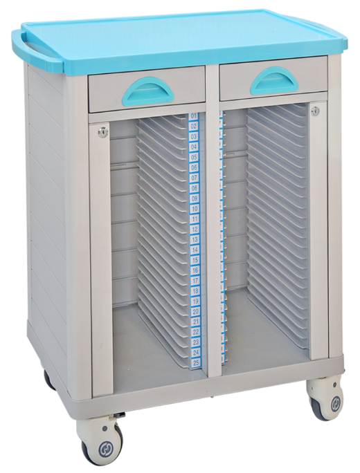 50-Slot Medical Record Cart