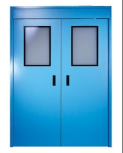 Flush-type automatic double doors