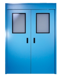 Flush-type automatic double doors